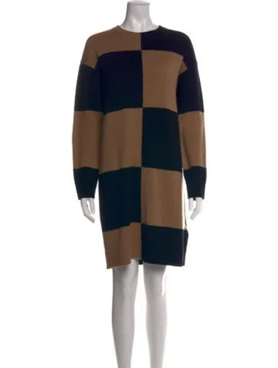 Pre-owned 's Max Mara Wool Knee-length Dress W/ Tags In Brown