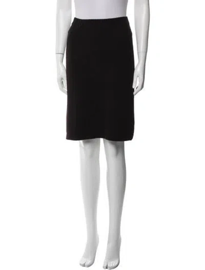 Pre-owned S Max Mara Wool Knee-length Skirt In Black