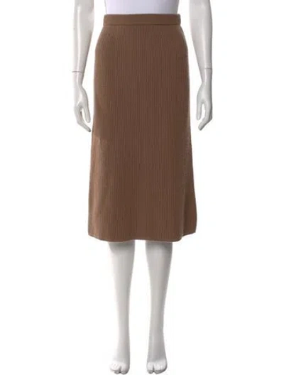 Pre-owned S Max Mara Wool Knee-length Skirt In Brown