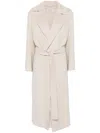 S Max Mara Livia Wool Wrap Coat In Beige
