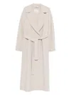 S Max Mara Wool Long Coat In Neutral