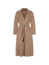 S Max Mara Wool Long Coat In Brown
