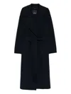 S Max Mara Esturia Midi Coat In Wool Drap In Blue