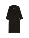 S Max Mara Wool Long Coat In Green