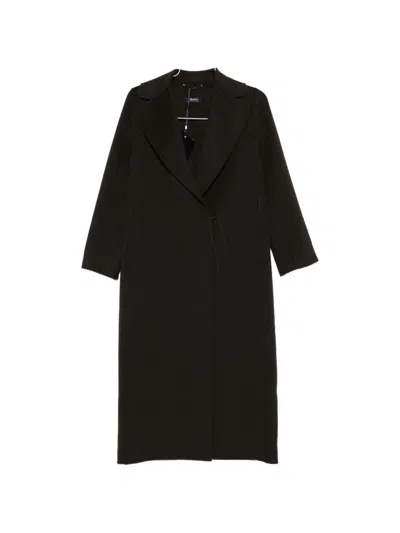 S Max Mara Wool Long Coat In Green