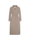 S Max Mara Wool Long Coat In Grey