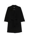 S Max Mara Wool Midi Coat In Black