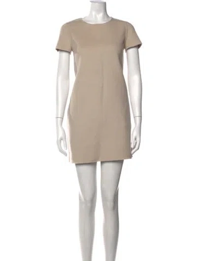 Pre-owned S Max Mara Wool Mini Dress In Neutrals