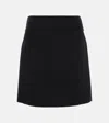 S Max Mara Fitted Virgin Wool Miniskirt In Black