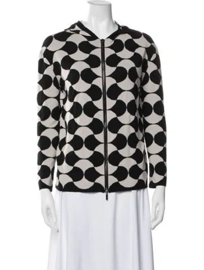 Pre-owned S Max Mara Wool Printed Evening Jacket In Black