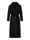 S Max Mara Wool Robe Coat In Black