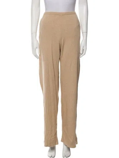 Pre-owned S Max Mara Wool Ruffle Embellishment Sweatpants In Neutrals