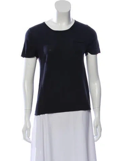 Pre-owned S Max Mara Wool Scoop Neck Sweater In Blue