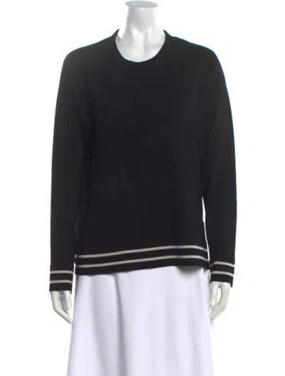 Pre-owned S Max Mara Wool Striped Sweater In Black