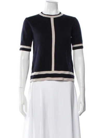 Pre-owned 's Max Mara Wool Striped Sweater In Blue