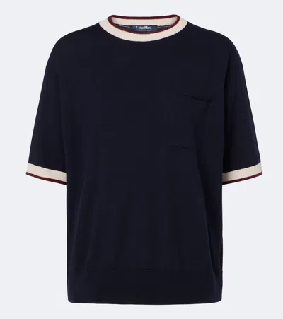 S Max Mara Wool Sweater In Blue