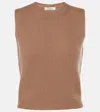 S Max Mara Wool Sweater Vest In Brown