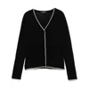 S Max Mara Contrast-trims Wool Cardigan
