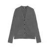 's Max Mara Apollo Wool Cardigan With Elbow Patches In Gray