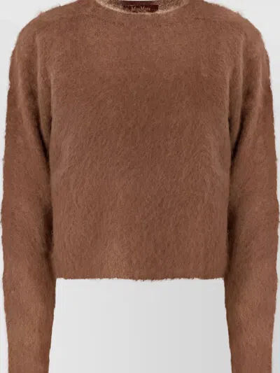S Max Mara Wool Sweatshirt In Brown