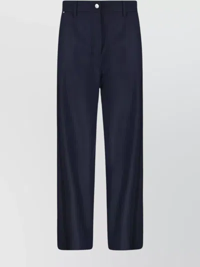 'S MAX MARA WOOL TROUSERS BELT LOOPS BACK POCKETS