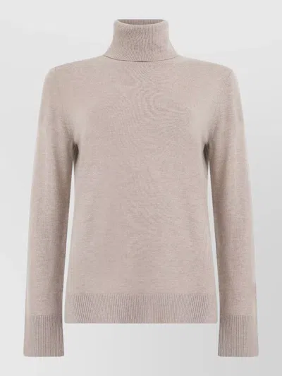 S Max Mara Wool Turtleneck Sweater In Neutral
