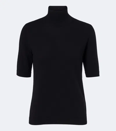 S Max Mara Wool Turtleneck Sweater In Black