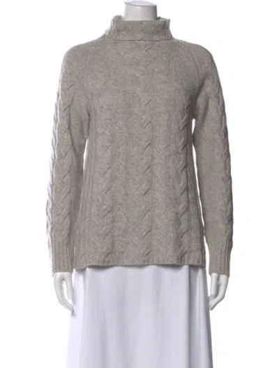 Pre-owned 's Max Mara Wool Turtleneck Sweater In Grey