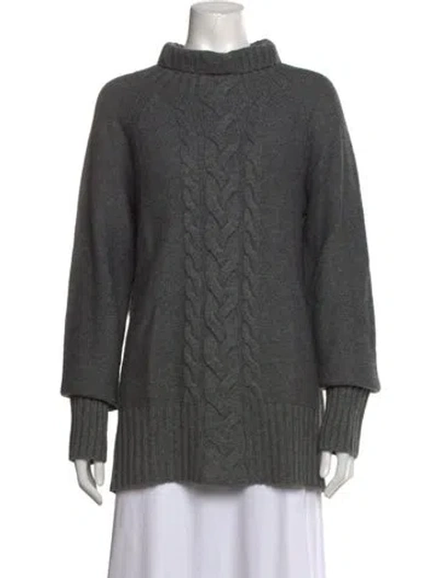 Pre-owned S Max Mara Wool Turtleneck Sweater In Grey