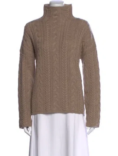 Pre-owned S Max Mara Wool Turtleneck Sweater In Neutrals