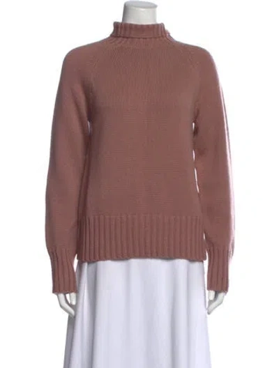Pre-owned S Max Mara Wool Turtleneck Sweater W/ Tags In Pink