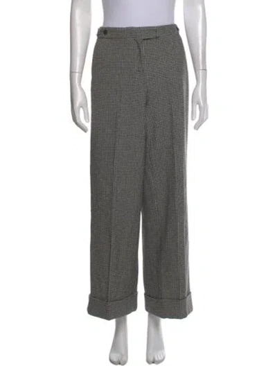 Pre-owned 's Max Mara Wool Wide Leg Pants In Black