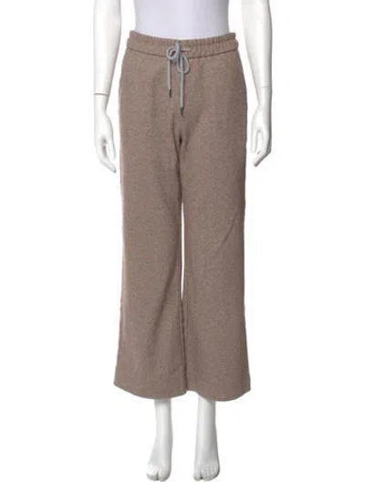 Pre-owned S Max Mara Wool Wide Leg Pants In Grey