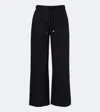 S Max Mara Drawstring Wool-flannel Trousers In Black