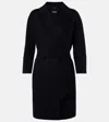 S Max Mara Wool Wrap Coat In Black