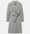 S Max Mara Wool Wrap Coat In Grey