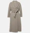 's Max Mara Wool Wrap Coat In Grey