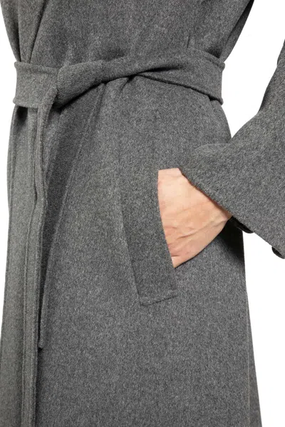 S Max Mara Wool Wrap Oat In Grey