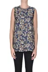 S Max Mara Xiria Silk Top In Blue