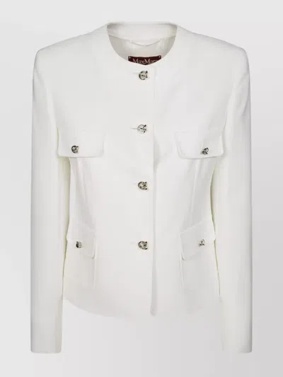 S Max Mara Yana Jacket Chanel Cady In White