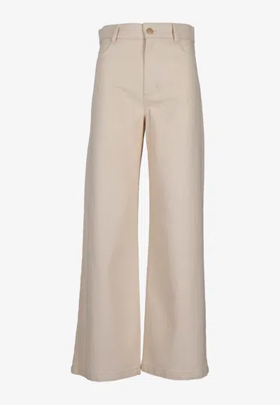 S Max Mara Zarina Wide-leg Pants In Beige