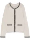 's Max Mara S Max Mara Zenobia Cardigan Ecru Det Vivo Black In Neutrals
