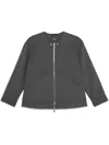 S Max Mara Zip-fastening Wool Jacket In Grey