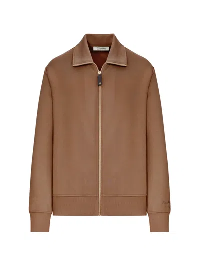 S Max Mara Zip-up Sweatshirt In Brown
