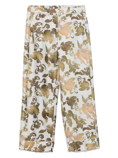 's Max Mara S Max Maraleda Silk Wide-leg Trousers In Beige