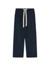 's Maxmara "argento" Cotton Drawstring Pants In Blue