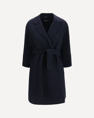 's Maxmara Arona Virgin Wool Coat In Blue