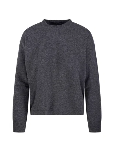 's Maxmara Crew Neck Sweater Model "nebbie" In Gray