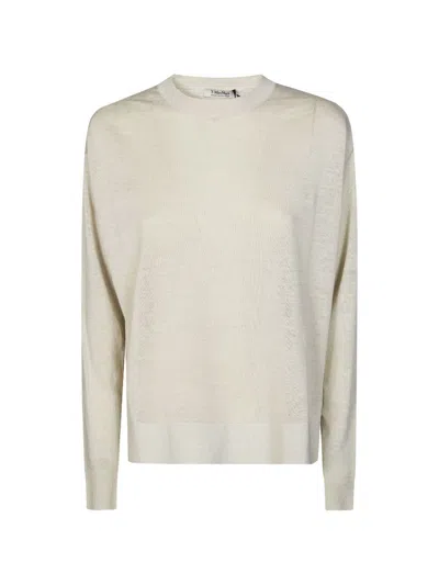 's Maxmara Fine Knit Sweater With Dropped Shoulders In White