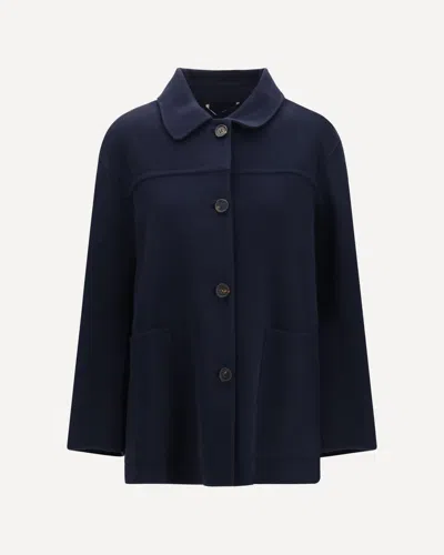 's Maxmara Giugno Short Virgin Wool Coat In Blue